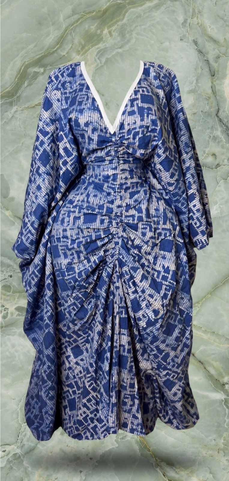 SAPPHIRE RUCHED ADIRE BOUBOU